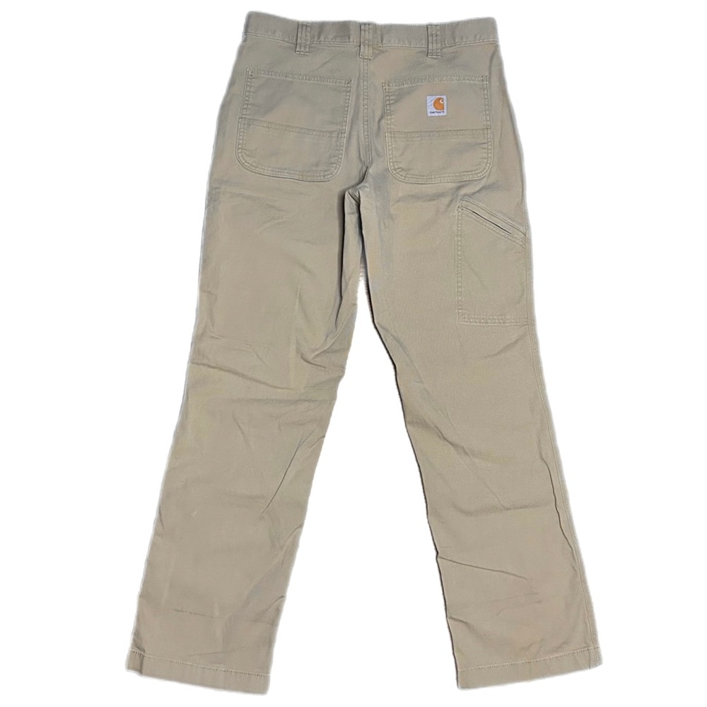 Carhartt Men’s Relaxed Fit Rugged Flex Canvas Work Pants Size 32x32 Tan Worn
